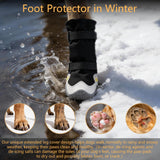 BECEMURU Dog Snow Boots for Winter,Double-Straps Anti-Fall Off Dog Booties Shoes, Non-Slip Paw Protectors for Outdoor Walking Hiking in Snowy or Rainy Day (Black, 2#)