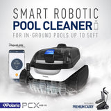 Polaris PCX 868 iQ Smart Robotic Pool Cleaner for In-Ground Pools up to 50ft, Smart App Control, Large Filter Canister, and Easy Lift Removal System