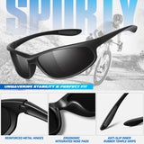 LINVO Polarized Sports Sunglasses for Men Women,Ultralight Wrap Around UV400 Protection Sun Glasses for Driving Fishing