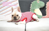 Sychien Dog Red Recovery Suit for XXX-Large Female Spay,Male Dog Surgery Suit,Narrow Red-White 3XL
