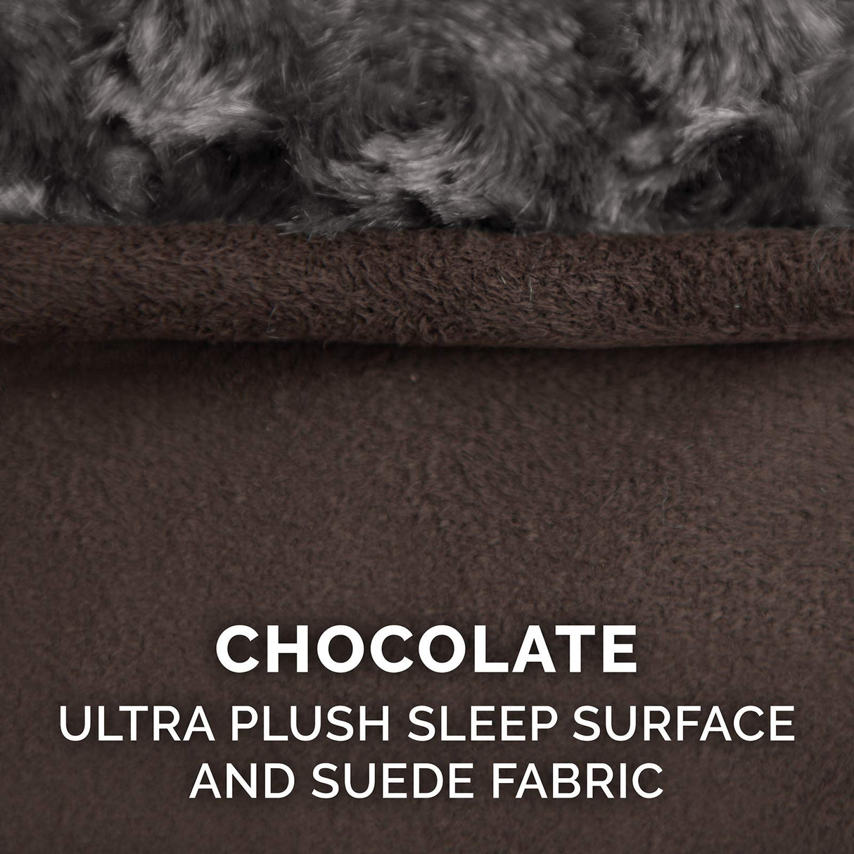 Furhaven Cooling Gel Dog Bed for Medium/Small Dogs w/ Removable Washable Cover, For Dogs Up to 23 lbs - Ultra Plush Faux Fur & Suede Luxe Lounger Contour Mattress - Chocolate, Medium