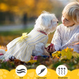 Sanwuta 8 Pieces Dog Bowknot Dresses Puppy Clothes Outfits Princess Dresses Soft Lightweight Summer Fruit Floral Pattern Pet Skirts for Girl Puppy(XX-Large)