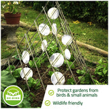 De-Bird Repellent Disks, 8 Pack Set Bird Deterrents for Outside, Easy to Install, Versatile & Effective Bird Scare Devices to Safely Scare Birds Away