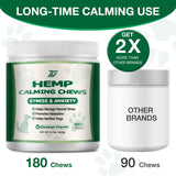 ziehooGe Calming Chews for Dogs - Dog Calming Treats Helps with Dog Anxiеty Rеlief, Separation, Strеss, Barking, Fireworks, Travel, Composure - Natural Dog Supplements 180 Soft Chews