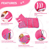 AUTOWT Dog Bathrobe Towel - Super Absorbent Dog Drying Coat, Warming Bath Robes for After Bath Shower Swim Walk for Small Medium Large Dogs Cats Pet