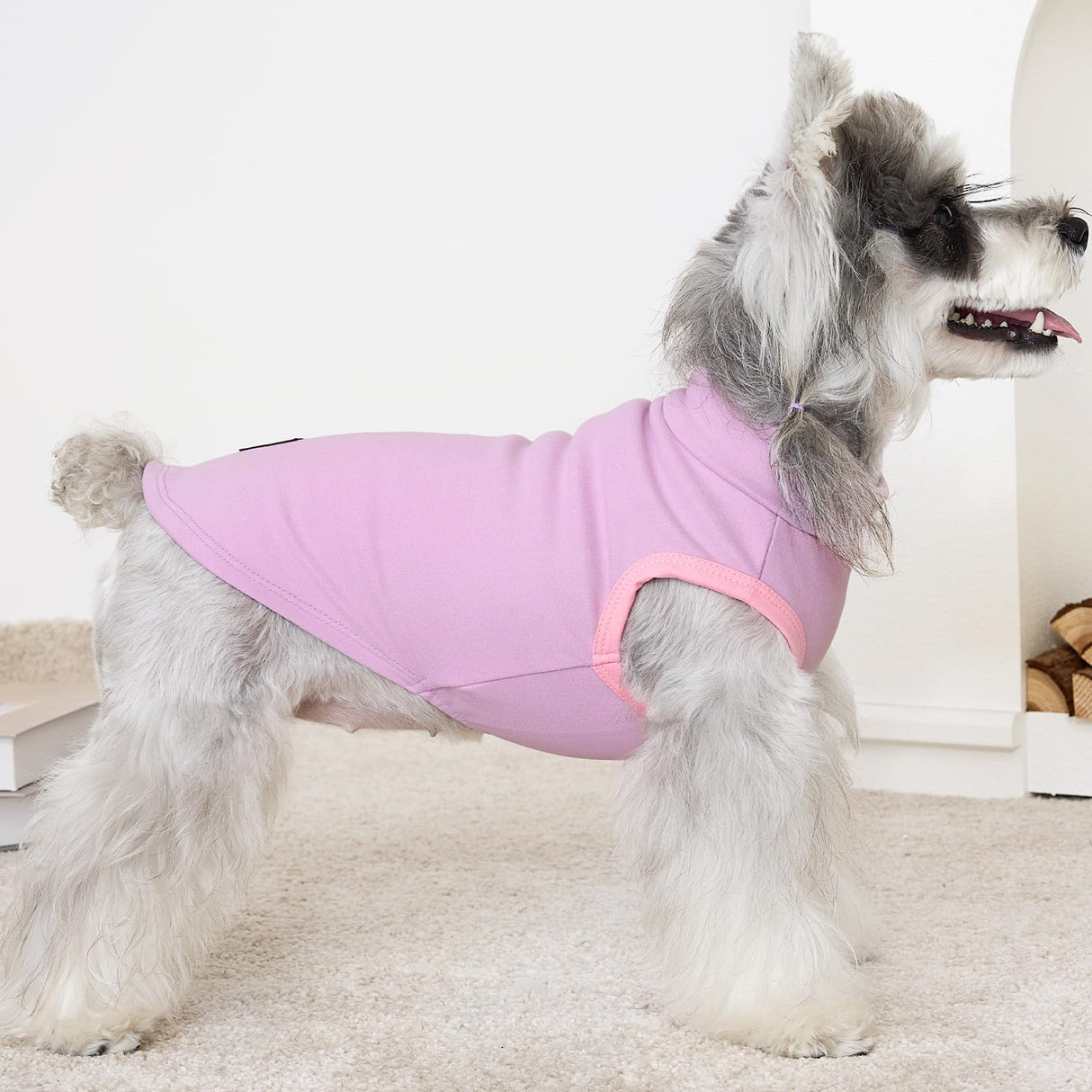 XPUDAC 4 Pack Dog Sweaters Turtleneck Dog Clothes for Small Medium Large Dogs Boy Girl Warm Puppy Vest Shirt Winter Pullover Pet Sweatshirt Outfits, Pink, L