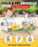 Motel Mouse Humane Mouse Traps No Kill Live Catch and Release 2 Pack - Reusable, Easy to Use & Clean, No Touch Release, Sensitive Includes Cleaning Brush, Instruction Manual & Video - Mousetrap Indoor
