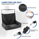 Bnonya Dog Car Seat for Medium Large, Safe and Comfortable Dog Car Bed Medium Under 60lbs, Multipurpose Design Washable with Non-Slip Base