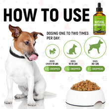 Load image into Gallery viewer, Dog Antibiotics for Infections, Cough, &amp; Teeth Moments | Natural Antibiotics for Dogs with UTIs | Dog Allergy Relief &amp; Canine Breath Treatment in 1 Bottle | Organic | 2 Oz
