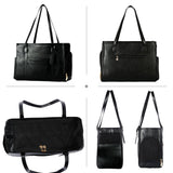 Monanller Stylish Dog Purse Carrier, Leather Pet Carrier Bag for Small Dogs Cats Puppy, Airline Approved Soft-Sided Carrier Black