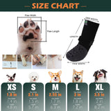 EXPAWLORER Anti Slip Dog Socks to Prevent Licking Paws, Winter Snow Dog Boots & Paw Protectors Booties for Hardwood Floors with Heart Grippers, Dog Shoes for Small Medium Large Senior Dogs Black S