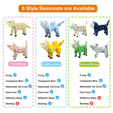 Junchl Small Dog Raincoat Rainboots with D-Ring, Full Coverage Dog Rain Jacket Slicker Poncho, Waterproof Dog Rain Jacket with Reflective Strip, Rainboot, Tail Cover Pineapple 2XL