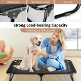 Ipixune Foldable Elevated Dog Bed, 36"x23"x7" Raised Pet Bed with No Setup, Outdoor DogBed with Breathable Mesh, No-Slip Feet Durable Dog Cots Bed for Medium Sized Dogs, Black