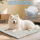 BECROWM Dog Cooling Mat Self Coolings Foldable Cooling Pad for Dog in Summer Coolings Mat for Dogs and Cats Machine Washable (Rectangle,Gray, Medium-36 L x 23" W)