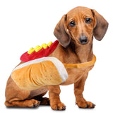 GOYOSWA Dog Hot Dog Costume, Dog Halloween Costumes Funny Pet Hot Dog Costume for XS Small Medium Dogs Cats Pets (Large)