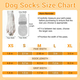 SYEIIYU 4Pcs Anti-Slip Dog Socks, Dog Shoes with Double Sides Grips for Hot/Cold Pavement,Paw Protectors for Small Medium Large Senior Dogs, Traction Control Boots for Hardwood Floors-Brown-XS
