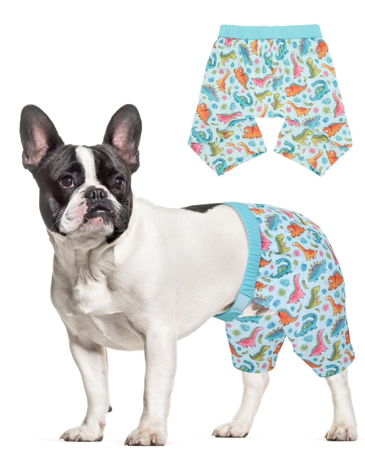 CuteBone Dog Swim Trunks Swimsuit Durable & Comfortable - Quick-Dry, Adjustable Waistband Shorts, UV Protection Bikini- Perfect for Beach, Pool & Outdoor Fun, Dinos DST11XL