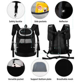 Dog Backpack Carrier, Front Chest Carrier for Cat Small Dogs, Pet Carrying Bag for Travel Hiking Cycling Outdoor Black S (Suggested Pet Height 7-10 in, 2-6 lbs)