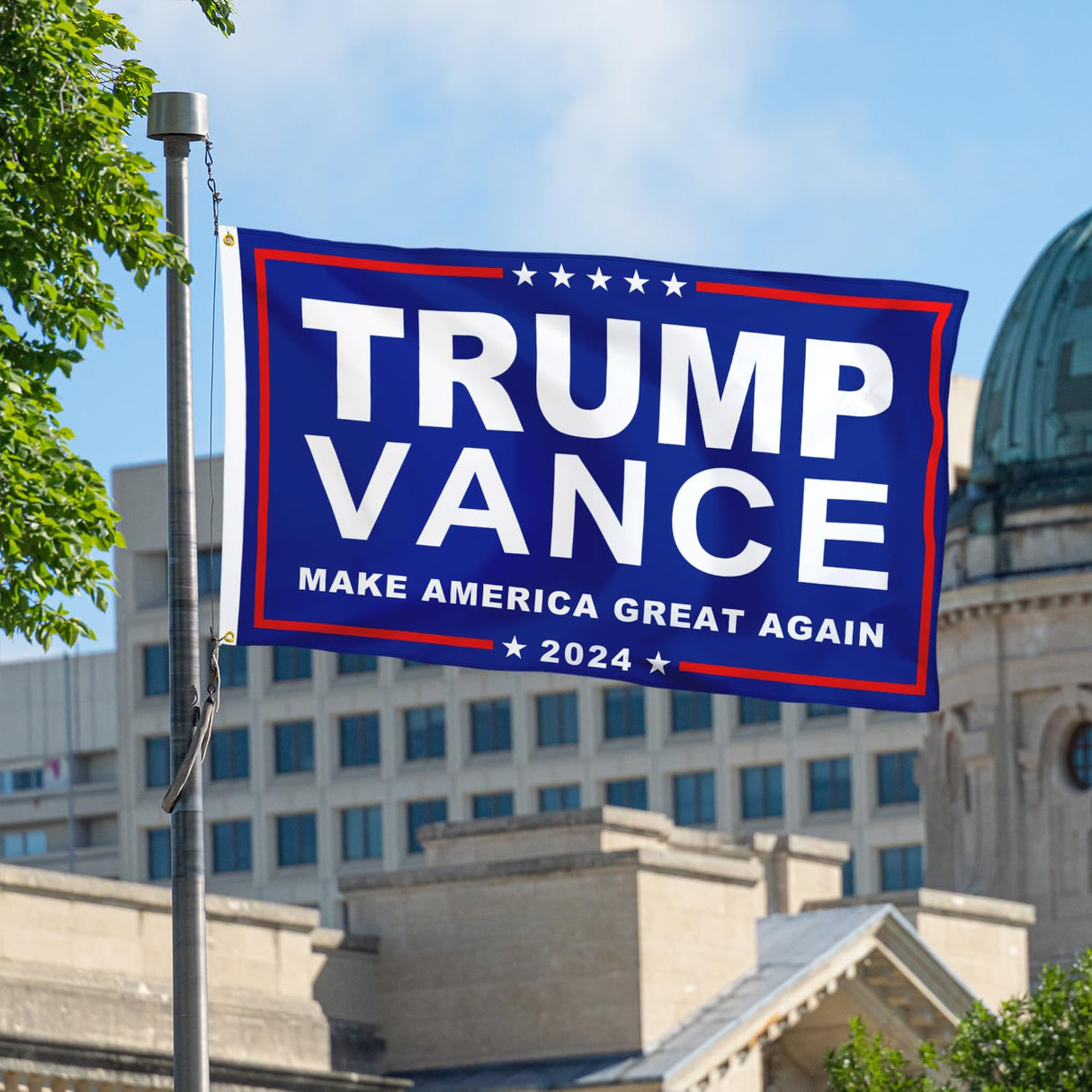 Trump Vance 2024 Flag 3x5 ft Trump JD Vance Flags President Flags MAGA with Brass Grommets Outside Outdoor Tapestry Poster Gift
