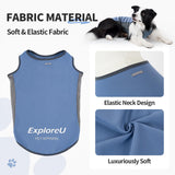 ExploreU Dog Shirt, Cooling Vest Lightweight Breathable, Dog T-Shirts All-Season Sun Protection Quick Dry Soft Stretchy Reflective Tank Top - Small Medium Large Dogs (Misty Glade+Water Drop, Medium)