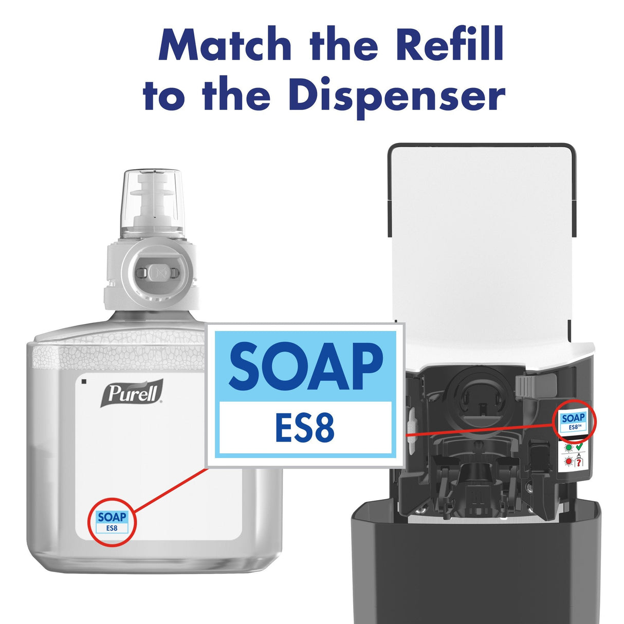 PURELL Brand HEALTHY SOAP Foam, Fresh Scent, 1200 mL Refill for PURELL ES8 Automatic Soap Dispenser (Pack of 2) - 7777-02 - Manufactured by GOJO, Inc.