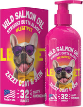 Load image into Gallery viewer, Wild Alaskan Salmon Oil for Dogs &amp; Cats - Pure Fish Omega 3 6 9 Liquid EPA DHA Fatty Acids - Skin &amp; Coat Supplement - Supports Joint Function, Brain, Eye, Immune &amp; Heart Health - Made in USA 32 oz

