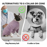 LIANZIMAU Dog Surgery Recovery Suit Full Body Alternative to Cone with Leg Sleeves Comfortable Spay Neuter Suit for Female Male Dogs Postoperative Protective Pet Clothes Pink L