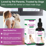 Prostate Health Drops for Dogs, Relieves Enlarged Prostate, Supports Urinary Tract Health Bladder Normal Frequency, Enhances Overall Immune, Herbal Liquid Supplement for Senior and Intact Male Dogs