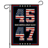EKOREST Donald Trump 2024 Garden Flags for Outside, 45 47 Take America Back Yard Decoration,Small Outdoor Decor for American President Election,12x18 Inch Double Sided