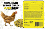 Wholesome Harvest Non-GMO Whole Grain Layer Blend 16% - Chicken Feed for Laying Hens and Ducks - Includes Essential Oils, Herbs, Oyster Shells, Vital Minerals, and Omega 3, 10lb