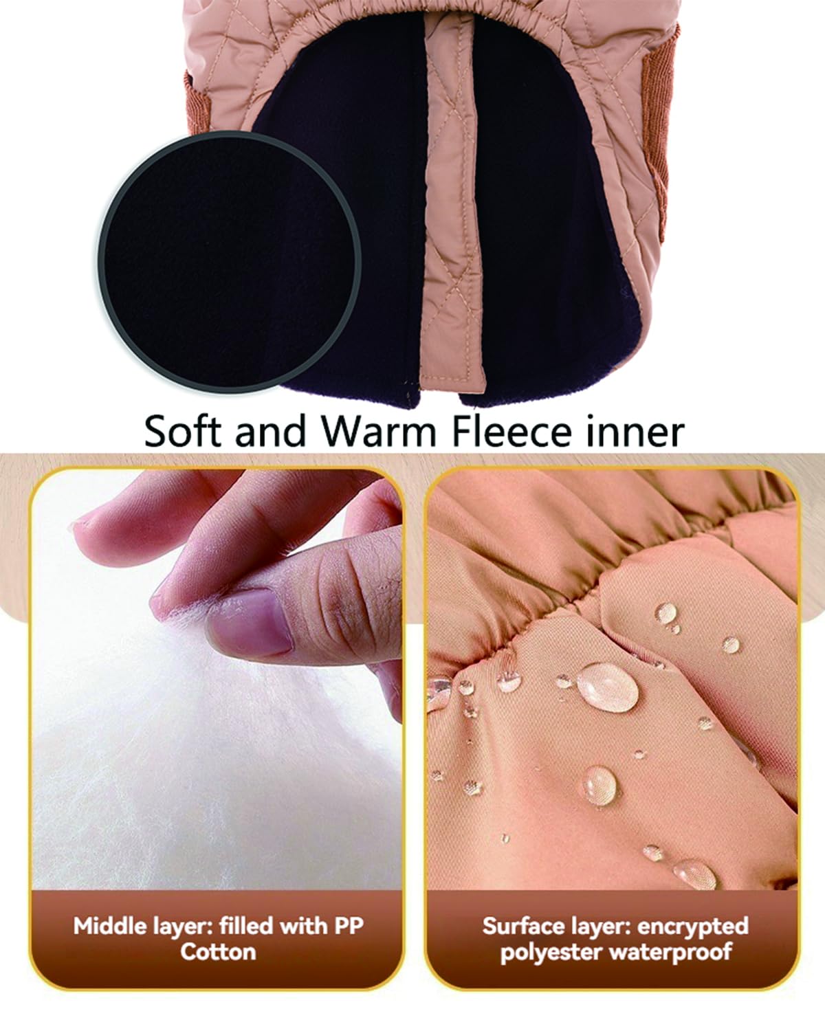 Dog Coat for Medium Dogs Jackets Waterproof Reflective Fleece Inner Dog Winter Jacket with Harness Zipper Dog Cold Weather Coats for Medium Dogs Winter Coat Clothes Red