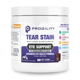 Progility Tear Stain Soft Chews for Dogs – Daily Eye Health Support That Helps Minimize Tear Stains, Advanced Eye Health Formula with Probiotics (80 Count)