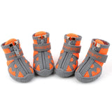 PAIDEFUL Dog Walking Shoes for Small Dogs Hot Pavement Soft Mesh Breathable Adjustable Summer Boots for Medium Dogs Pet Paw Protectors with Reflective Stripes Rubber Nonslip Sole Orange 3