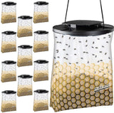 Flies Be Gone Fly Trap - Disposable Non Toxic Fly Catcher - Made in USA - Natural Bait Trap for Patios, Ranches. Easy to Use Outdoor Fly Trap, Keeps Flies from Coming Indoors (12 Pack)