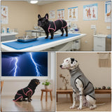 DENTRUN Dog Calming Vest Anxiety Relief Shirts with Ear Wraps, Soft Dog Hoodie Noise Cancelling Ear Muffs for Firwork, Comfort Winter Warm Sweater Turtleneck Cold Weather Cozy Coat for Medium Dog