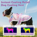 UNIPUP Dog Cooling Vest – Lightweight Pet Cooling Shirt 3D Breathable Mesh, Reflective Strips & UV Protection for Walking, Hiking, Park – Adjustable Fit Dog Cooler Jacket with D-Ring U-DCV03M