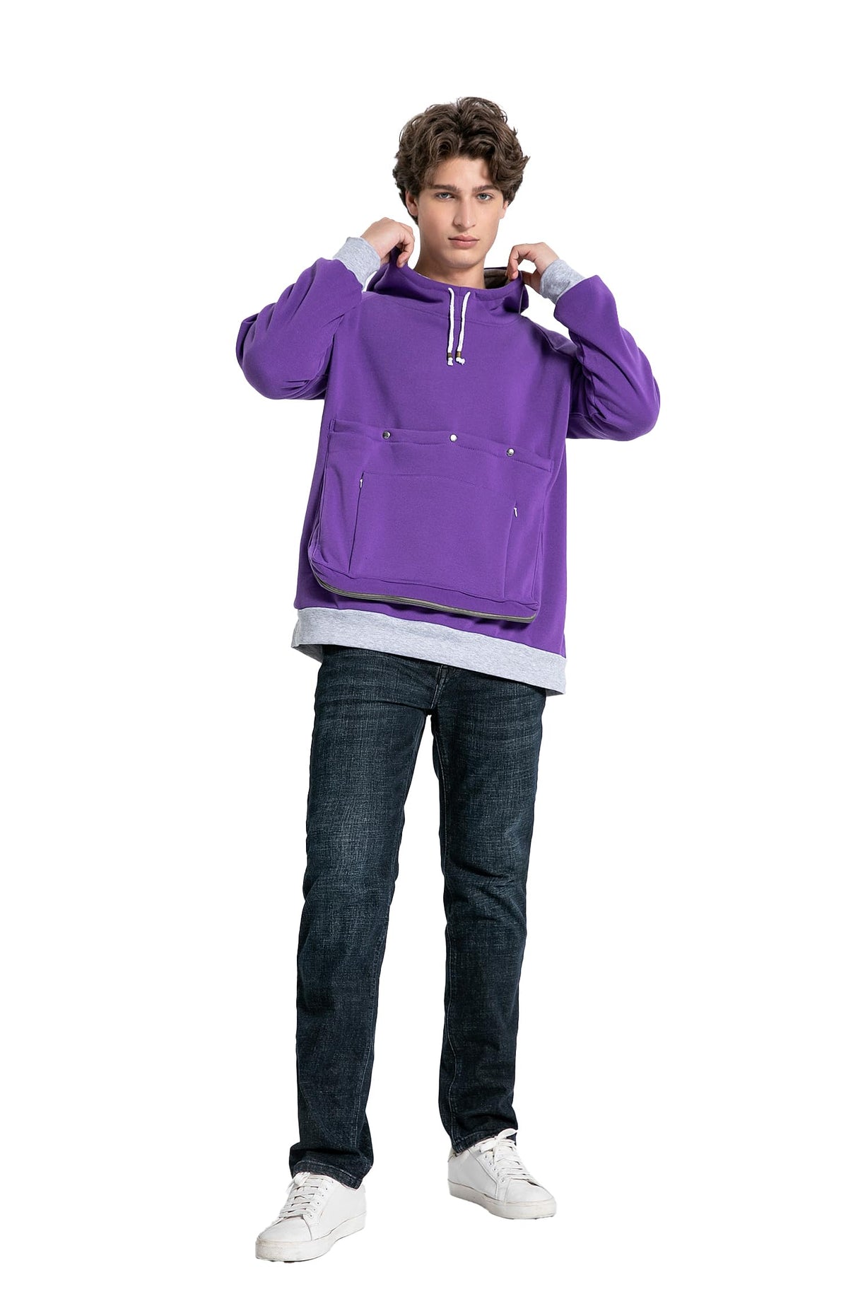 Cat Dog Carrier Hoodies – Puppy Kitten Carrying Sweatshirt Large Pet Pocket Pullover Top – Unisex Kangaroo Hoodies