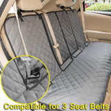 YOVEEKLE Dog Car Seat Cover, Deluxe Waterproof Pet Back Carseat Protector for Cars, SUVs, Trucks, Nonslip and Easy Cleanup Backseat Pet Cover for Automotive Rear Bench (Grey)