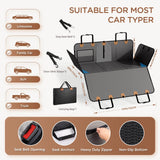 BONTHEE Dog Car Seat for Large Medium Dogs – Waterproof Back Seat Extender with Reinforced Hard Bottom,Breathable Mesh Windows,Storage Pockets & Adjustable Straps,Universal Fit for Cars,SUVs,Trucks