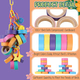 Skyygemm 120 Pcs Bagels Bird Toys Bulk for Parrots Cardboard Core Bird Toy Chewing Shredding Foraging Play Foot for Medium and Large Parrot Mini Macaws African Grey Cockatoos