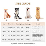 JOEJOY XL Orthopedic Dog Beds Large Sized Dog, Extra Thick Supportive Big Dogs Couch Bed with Sides, Ultra Soft Pet Bed Sofa for Large Dogs, Beige, 38''x28''