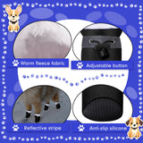 Weewooday 4 Sets 16 Pcs Waterproof Dog Shoes Rain Snow Boots Paw Protectors Breathable Dog Winter Boot Anti Slip Sock Shoe with Adjustable Drawstring for Pet(Black,Black,No. 2, 4x3.5cm)