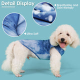 cyeollo 2 Pack Dog Shirts Sun Protection Dog T Shirt Stretchy Tie Dye Tank Top Breathable Sleeveless Vest Summer Pet Clothes