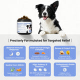 Pawfect Vita Dog Allergy Skin Relief Chews for Hotspot & Dry Skin, Itchy Skin Relief Supplement for Dog Paw Licking, Anti-Itch Soft Chews with Colostrum-Fish Oil-Probiotic to Boost Immune System 180ct