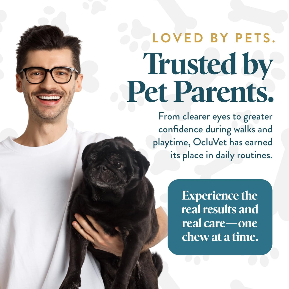 OcluVet Vision Chews Eye Supplements for Dogs & Cats, Natural Chicken Flavor, Contains Omega 3, Lutein, Antioxidants, & More, Cat & Dog Eye Supplements, No Preservatives, Made in USA, 1 Bag, 15 Chews