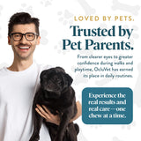 OcluVet Vision Chews Eye Supplements for Dogs & Cats, Natural Chicken Flavor, Contains Omega 3, Lutein, Antioxidants, & More, Cat & Dog Eye Supplements, No Preservatives, Made in USA, 1 Bag, 15 Chews