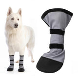 Sunnymove 2 Pcs Dog Paw Wound Recovery Boots Non-Slip Dog Protector Boots for Injured Paw Breathable Soft Pet Shoes for Wound Care Outdoor Walking(XL,Gray)