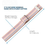 TIDI Posey Gait Belt, Pastel, Long, 74” – Walking Belt & Gait Belt – Quantity: 1 – Medical Supplies for Nurses, Physical Therapy & Home Care (6531L)