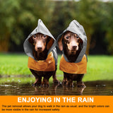 Dog Raincoat with Reflective Strip, Ultra Light Breathable Waterproof Dog Rain Jacket, Adjustable Waterproof Dog Raincoat with Hood, Suitable for Small, Medium, and Large Dogs (Grey, XL)