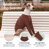 IECOii Greyhound Sweater, Turtleneck Italian Greyhound Sweater Thermal,Greyhound Cozy Fleece Jumper Winter Outfit,Whippet Fleeces Sweater,Greyhound Dog Jumpsuit for Whippet Lurcher Salukis,Medium